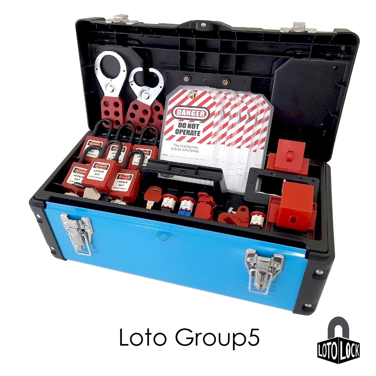 Lockout Tagout Set Group5 Tool Box สำหรับ3-6ท่าน LOTO LOCK®