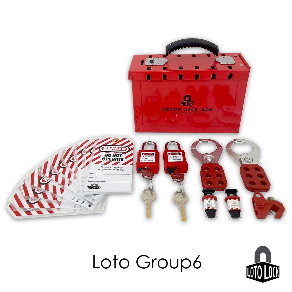 Lockout Tagout Set Group6 Safety Lockbox LOTO LOCK®
