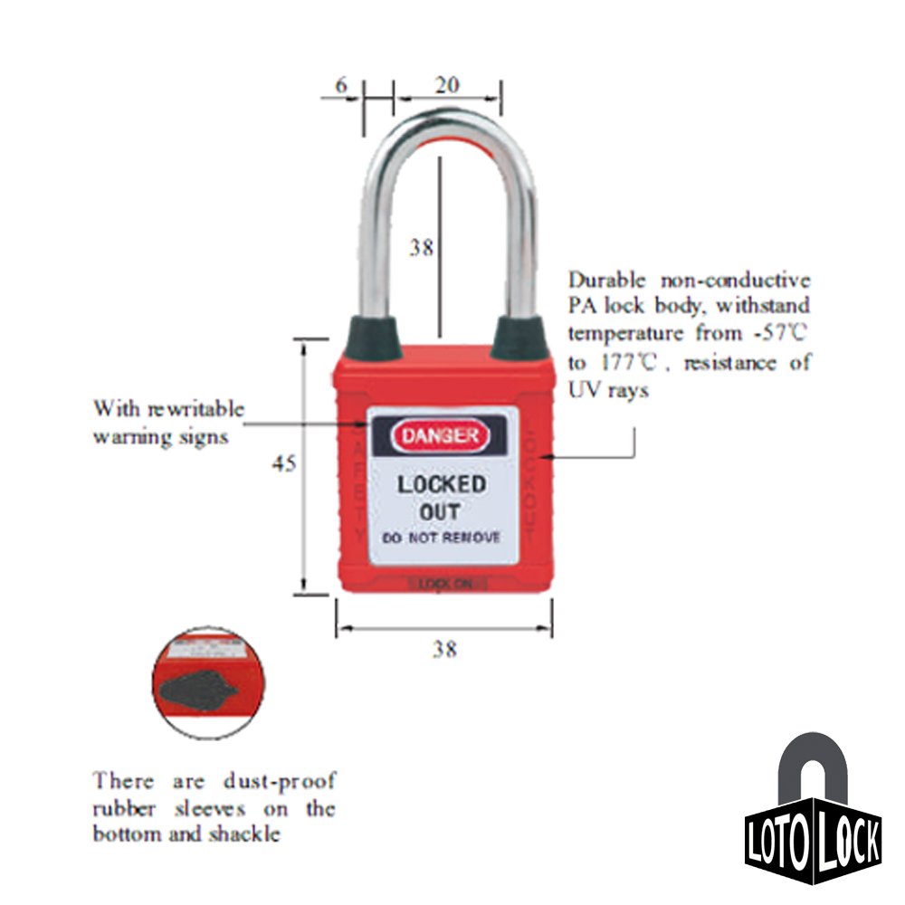 Padlock MK Master Key เซ็ท6ตัว Lockout Tagout LOTO LOCK®