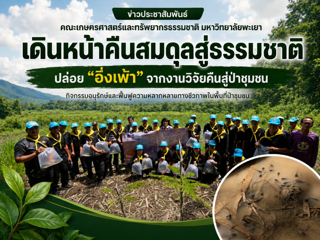 School of Agriculture and Natural Resources, University of Phayao Restores Nature through Community-Based Release of the Balloon Frog.