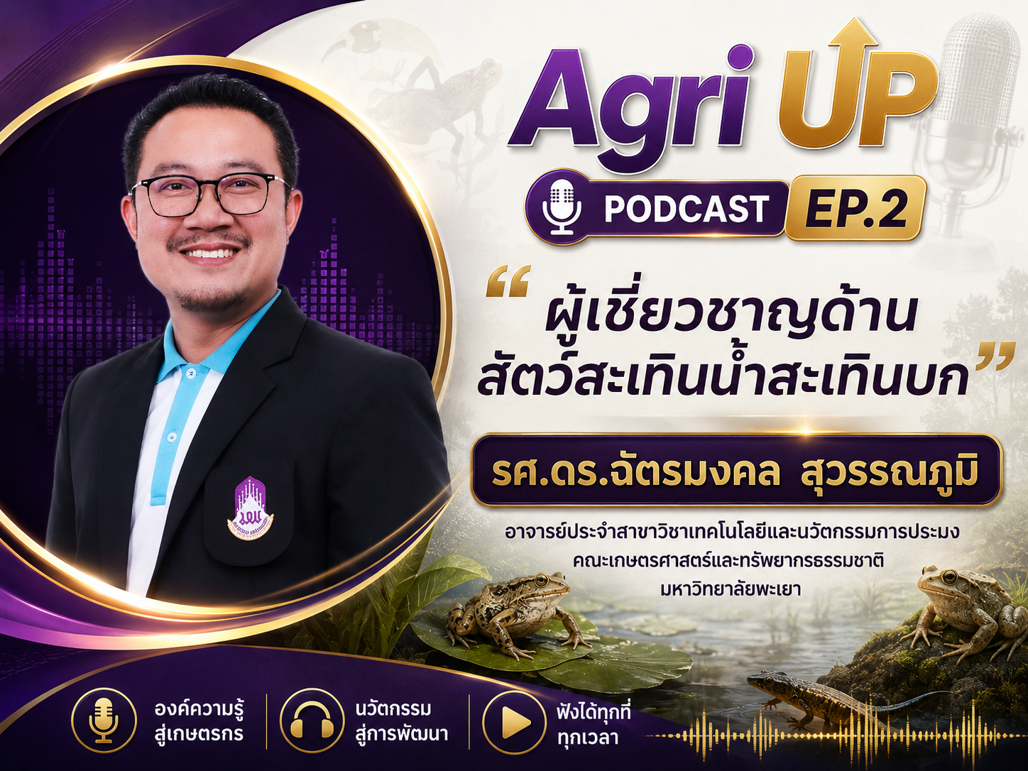 Agri UP Podcast Ep.2 เปิดมุมมององค์ความรู้ด้านเกษตร วิจัย และนวัตกรรม สู่การพัฒนาอย่างยั่งยืน 