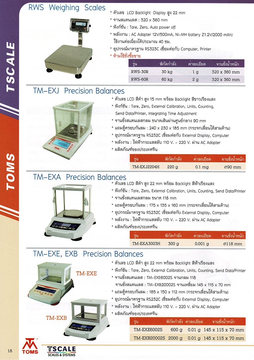 INDUSTRIAL SCALE CATALOGUE thaimetrology