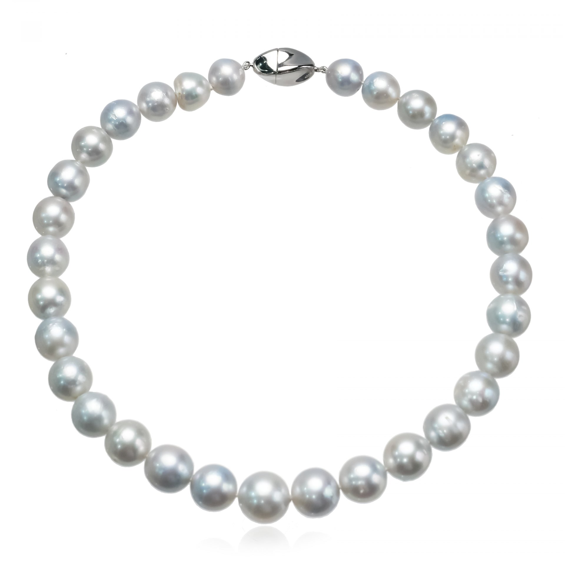12.0 - 15.4 mm, White South Sea Pearl, Graduated Pearl Necklace