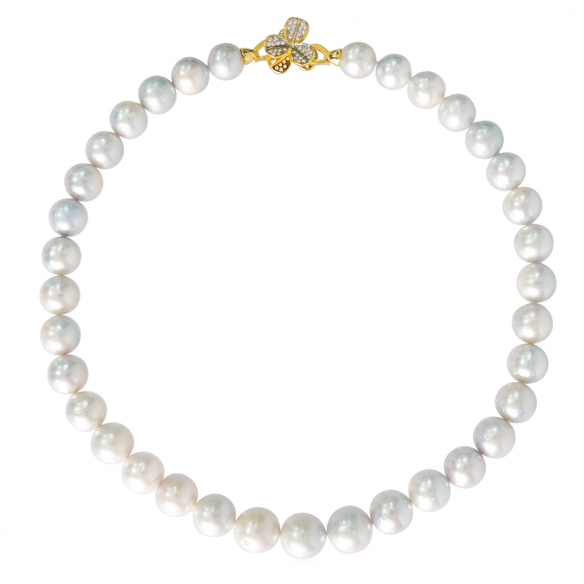 12.0 - 14.0 mm, White South Sea Pearl, Graduated Pearl Necklace