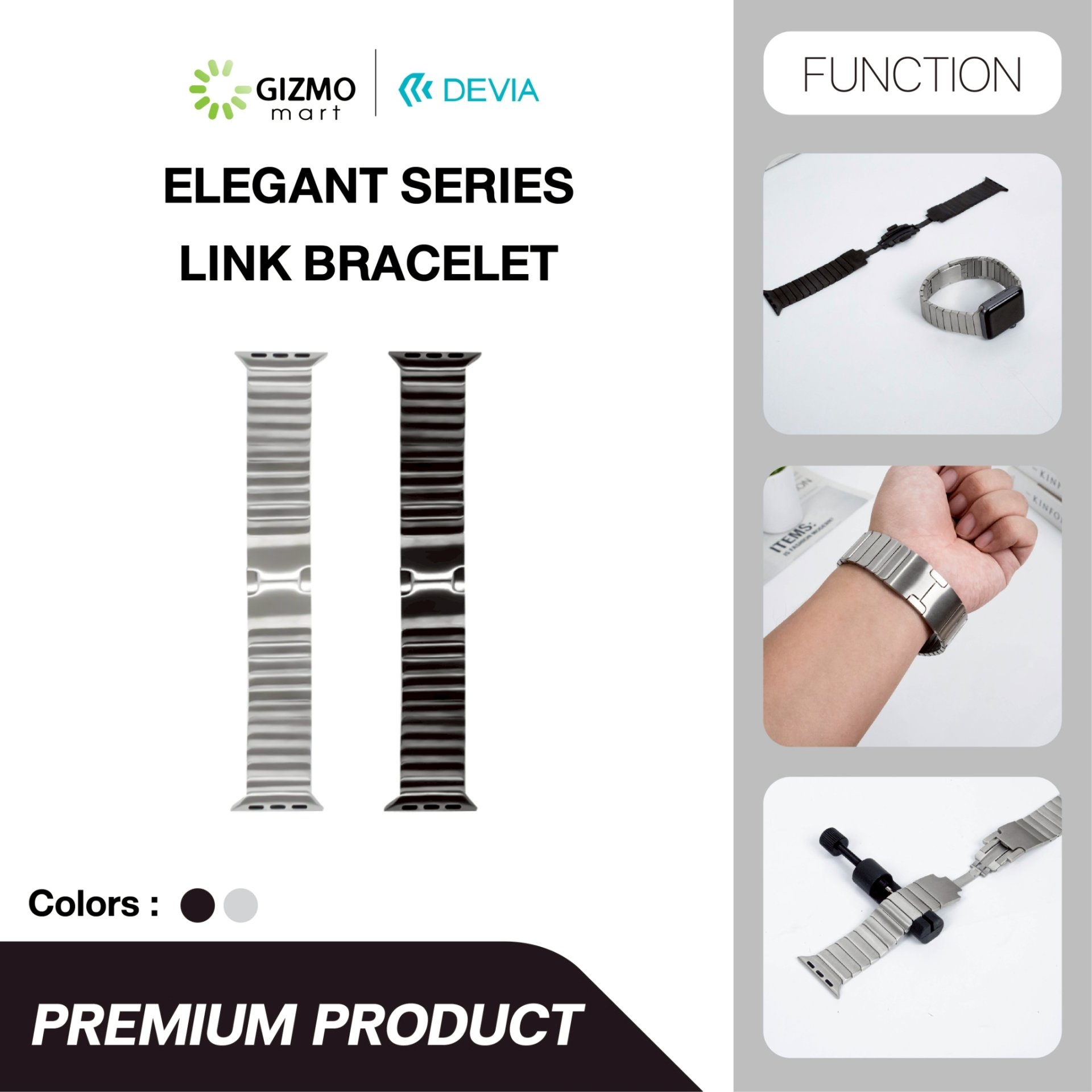 DEVIA สาย Apple Watch Elegant Series Link Bracelet Stainness Steel