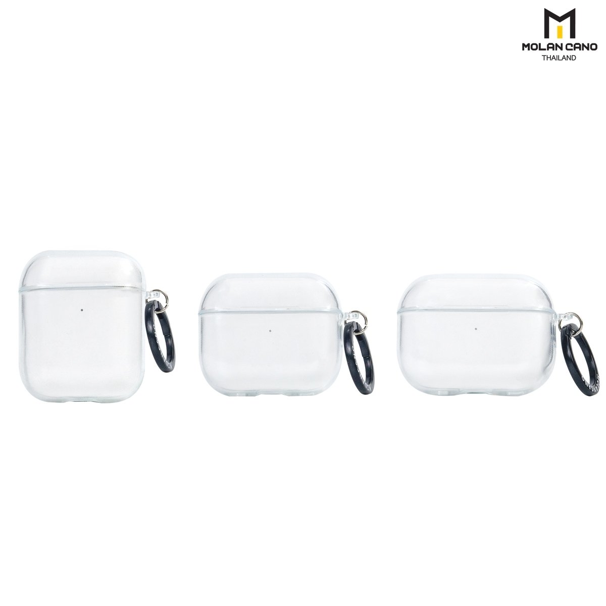 Separate Molan Cano Bumper Case เคส Airpod 2 / Airpod Pro2 / Pro 3สีใส แบบแยกสองชิ้น (แถม Ring ห้อย)