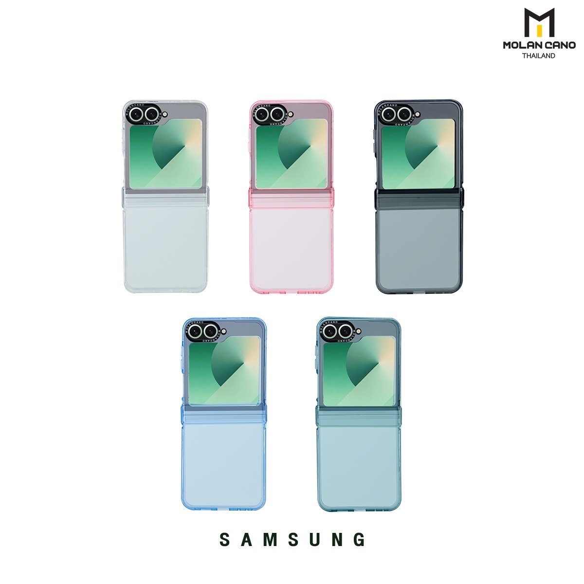 Molan Cano rainbow colors created Flip 6 เคสใสนิ่ม ซิลิโคลน