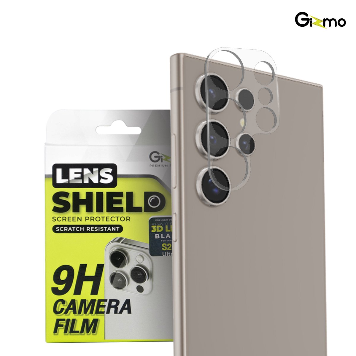 Gizmo Camera Film 3D Lens Samsung S24 ultra กระจกกันรอยเลนส์กล้องแบบใส