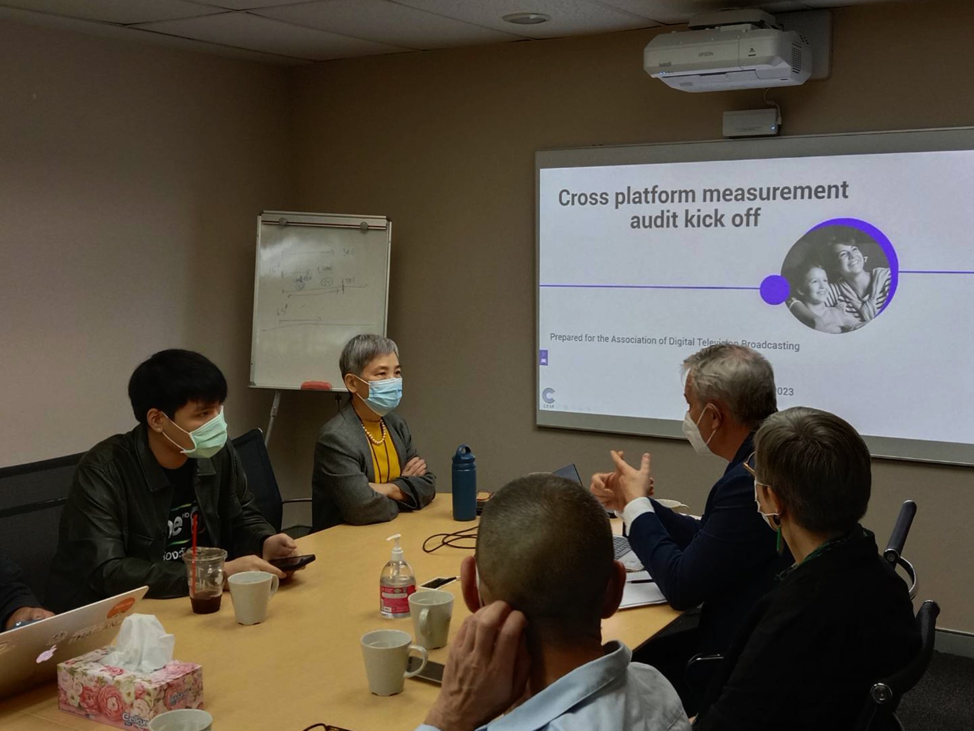 CESP องค์กรไม่แสวงหากำไร จากประเทศฝรั่งเศส ผู้รับดำเนินการ Audit เข้่าร่วมประชุมกับสมาคมฯ เกี่ยวกับการตรวจสอบความนิยมทางโทรทัศน์ข้ามแพลตฟอร์ม CESP องค์กรไม่แสวงหากำไร จากประเทศฝรั่งเศส ผู้รับดำเนินการ Audit เข้่าร่วมประชุมกับสมาคมฯ เกี่ยวกับการตรวจสอบความนิยมทางโทรทัศน์ข้ามแพลตฟอร์ม