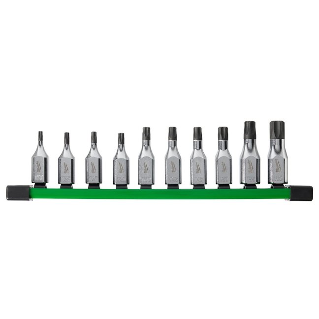 Milwaukee - 48-22-9531 ชุดบ๊อกซ์หัวไขควง TORX 3/8″ จำนวน 10 ชิ้น