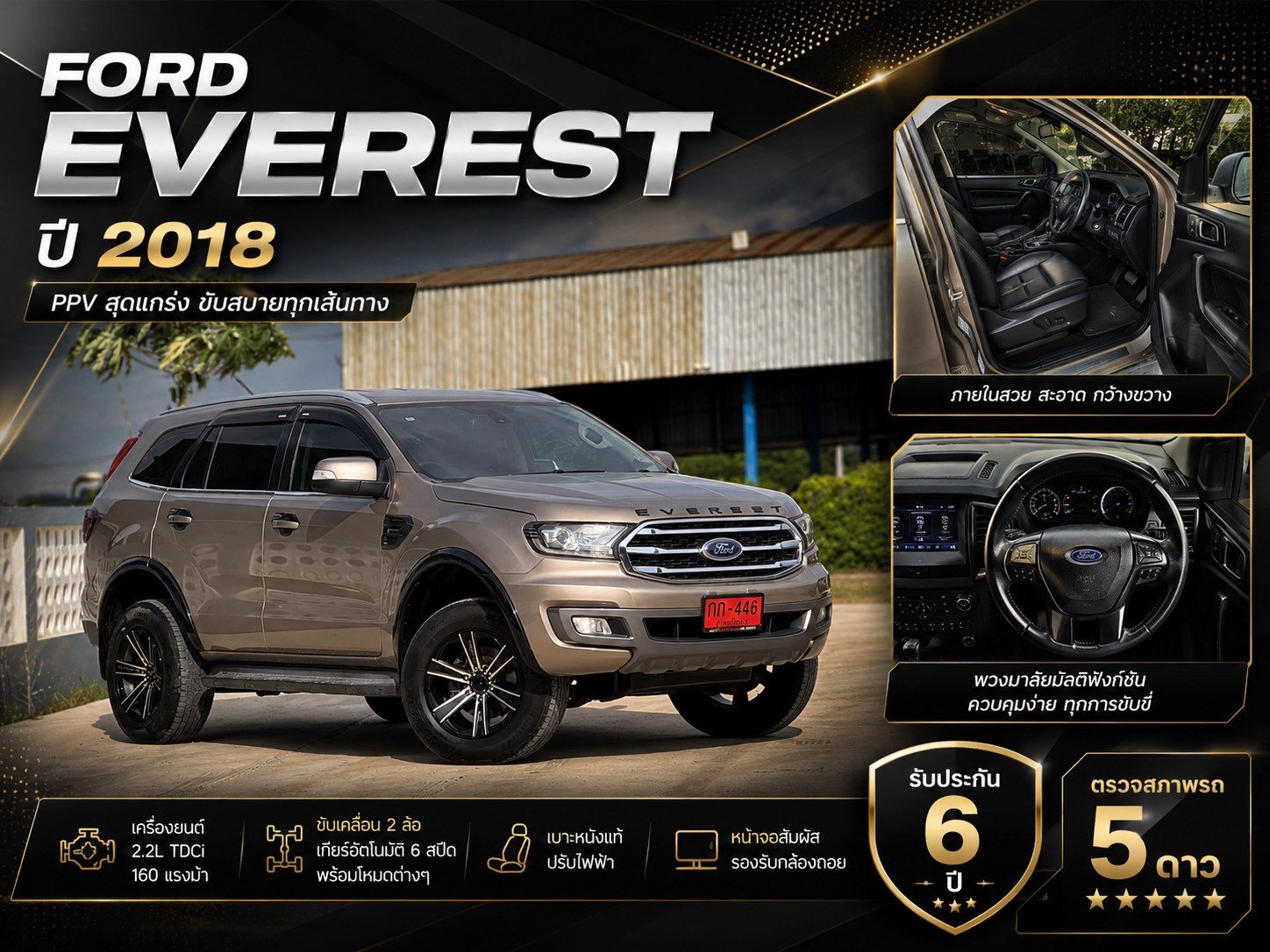FORD EVEREST ปี2018 ราคา649,000 บาท