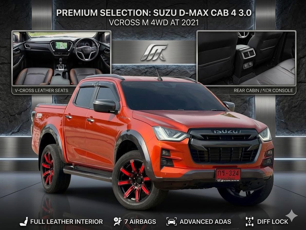 ISUZU D-MAX CAB 4 3.0 VCROSS M 4WD AT ปี2021 ราคา749,000บาท