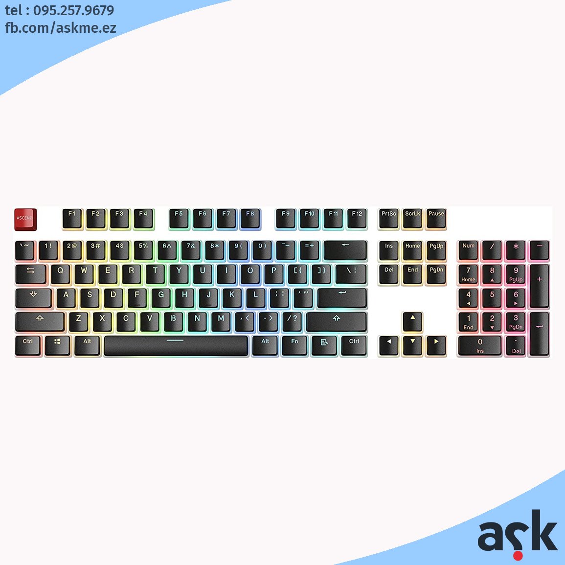 Glorious Aura Keycaps 104 keys (PBT) (US)