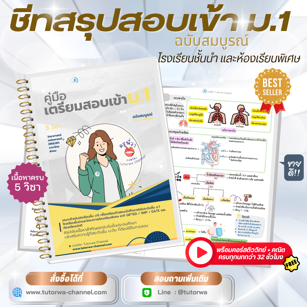 หนังสือติวสอบเข้า ม.1