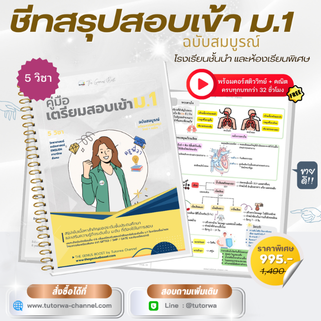 ชีทสรุปสอบเข้า ม.1