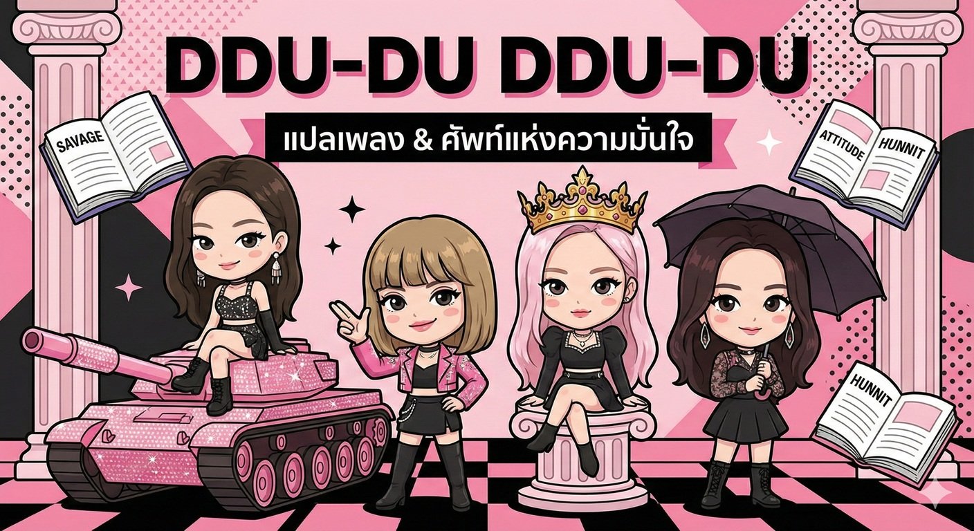 แปลเพลง DDU-DU DDU-DU (BLACKPINK) ฉบับเต็ม: แกะศัพท์สแลงความมั่นใจ และประโยคเฟียร์สๆ ที่ชาว BLINK ต้องรู้!