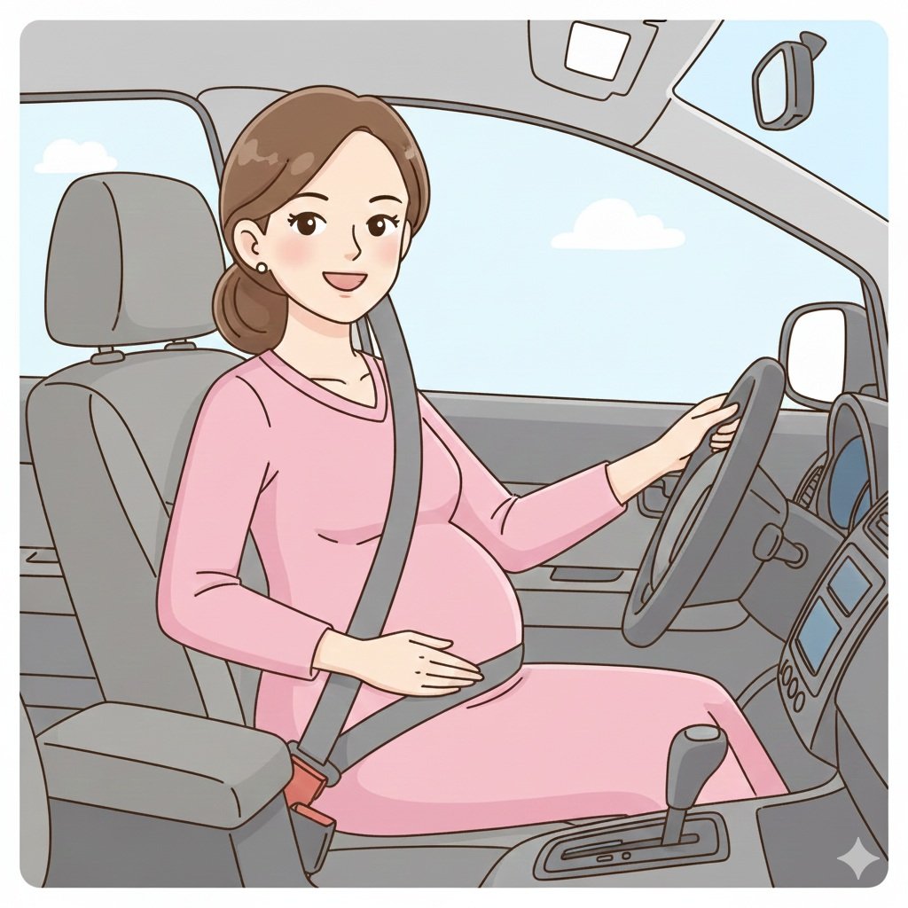 คนท้องขับรถได้ถึงกี่เดือน? สอนวิธี "คาดเข็มขัดนิรภัย" ให้ถูกวิธี ไม่รัดลูก ปลอดภัย 100%