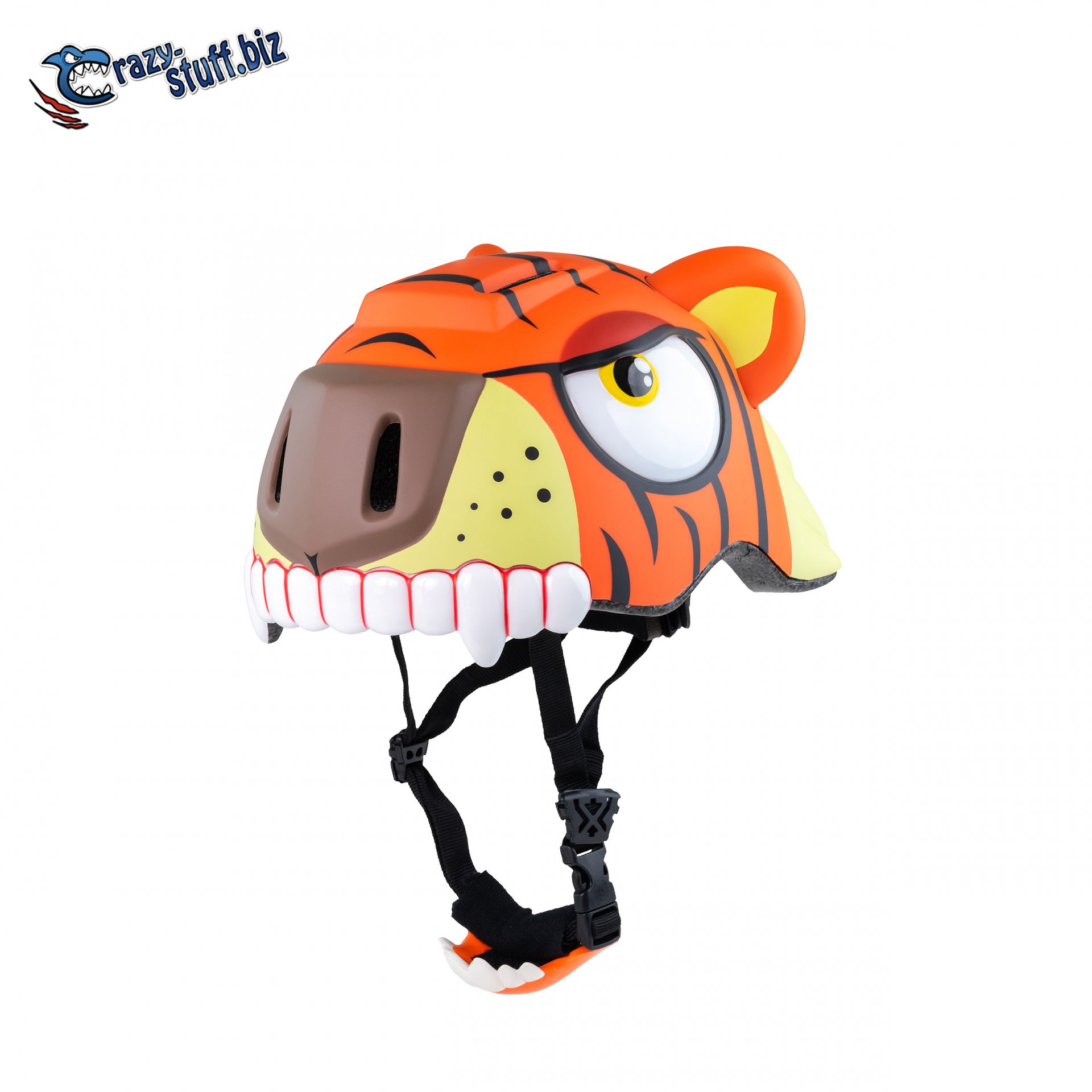 หมวกกันน็อคจักรยานสำหรับเด็ก Crazy Stuff ลายเสือโคร่ง Tiger (Size S 49-55cm)
