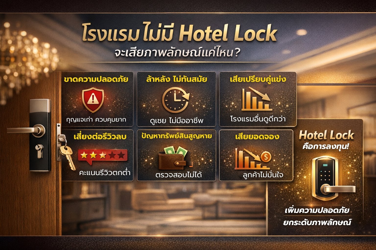 โรงแรมไม่มี Hotel Lock จะเสียภาพลักษณ์แค่ไหน?