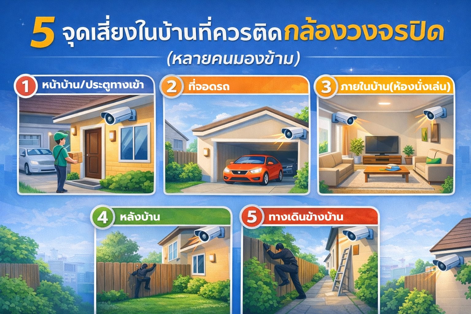 5 จุดเสี่ยงในบ้านที่ควรติดกล้องวงจรปิด (หลายคนมองข้าม)