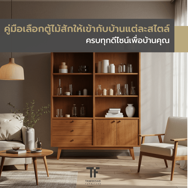 คู่มือเลือกตู้ไม้สักให้เข้ากับบ้านแต่ละสไตล์ ครบทุกดีไซน์เพื่อบ้านคุณ