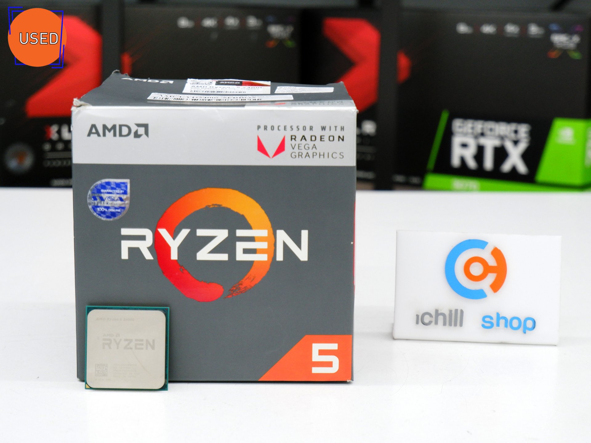 CPU (ซีพียู) AMD RYZEN 5 2400G 3.6GHz (ไม่มีซิงค์พัดลม) P11273
