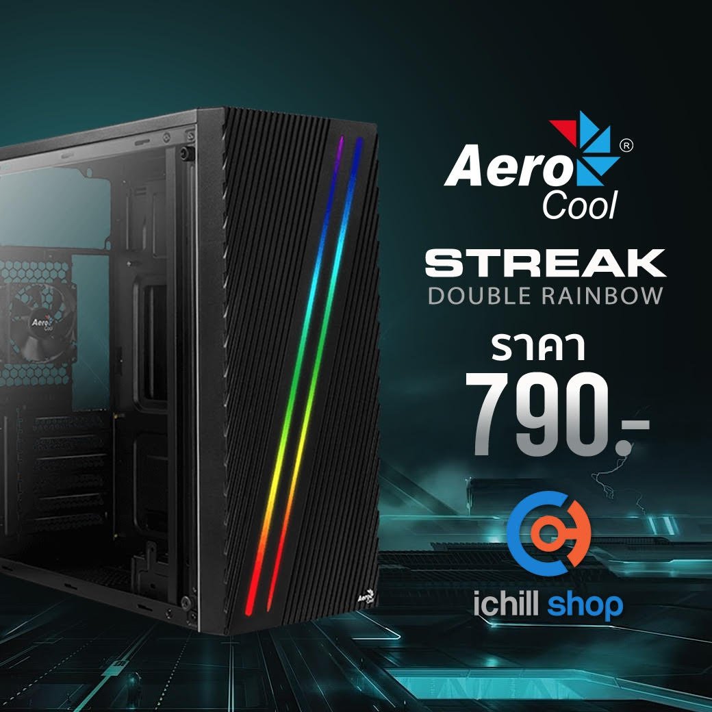 Aero Cool Streak RGB MID Tower Case *ของใหม่* P07456