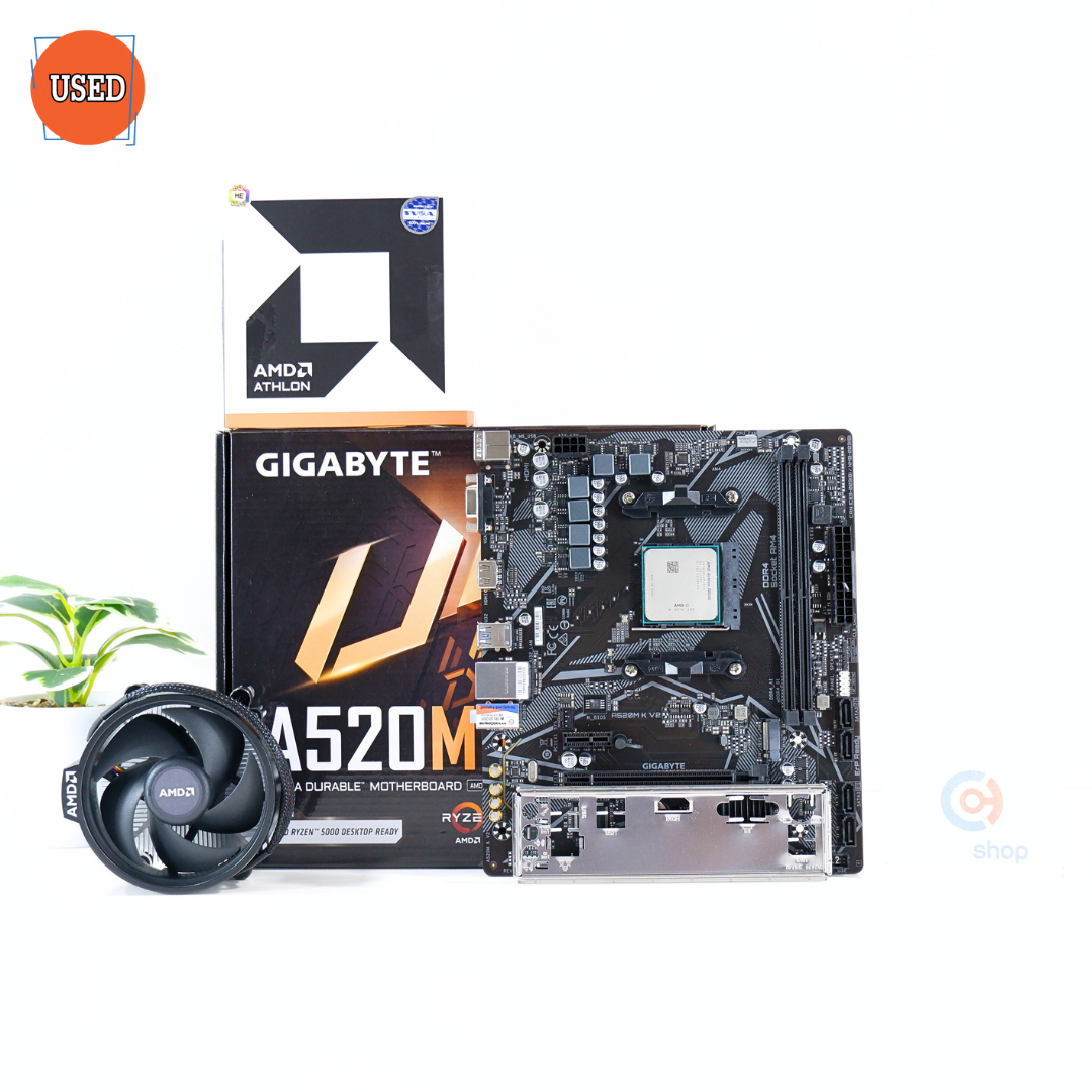 ชุดซีพียูพร้อมเมนบอร์ด CPU: AMD ATHLON 3000G + MB: GIGABYTE A520M K V2 P16628