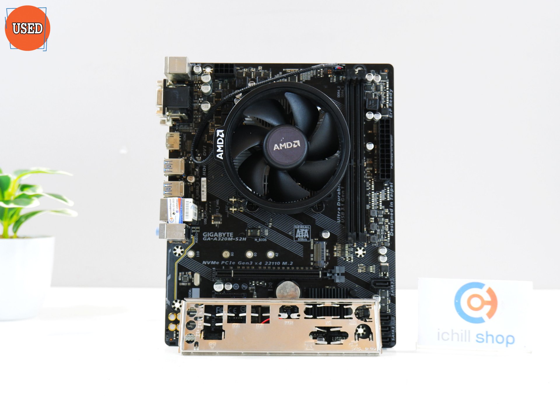 ชุดซีพียูพร้อมเมนบอร์ด CPU : AMD RYZEN 5 2400G + MB : GIGABYTE GA-A320M-S2H P14108