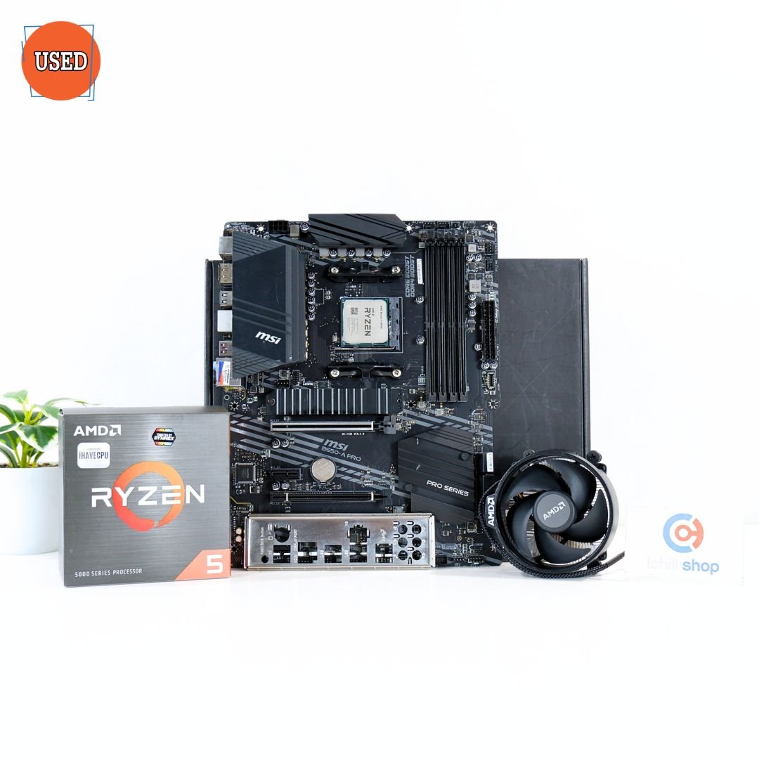 ชุดซีพียูพร้อมเมนบอร์ด CPU : AMD RYZEN 5 5600X 3.7 GHz + MB : MSI B550-A PRO P15753