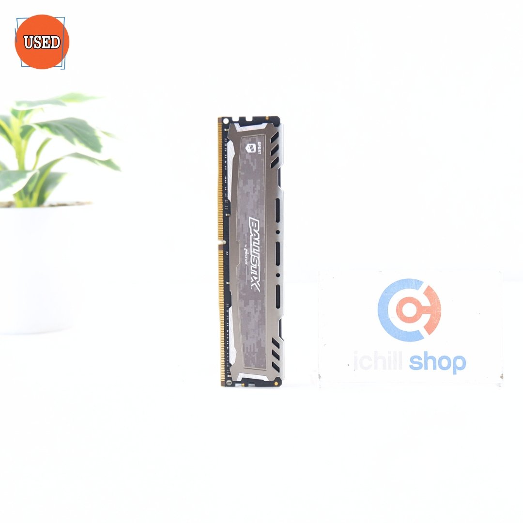 RAM (แรม) BALLISTIX SPORT DDR4 8GB (8GBX1) 2400MHz (GREY) P17046