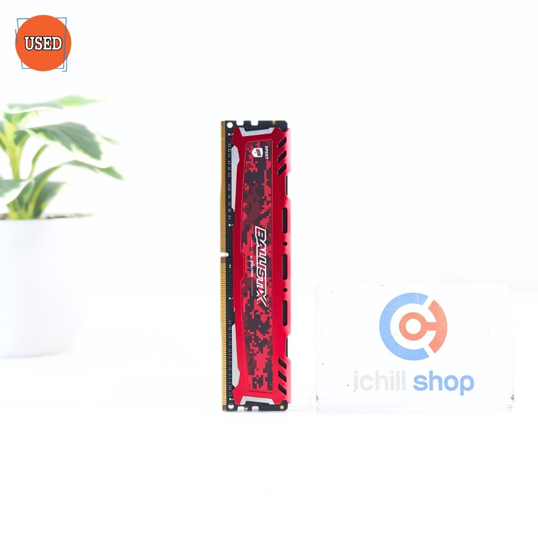 RAM (แรม) BALLISTIX SPORT DDR4 8GB (8GBX1) 2400MHz (RED) P17048