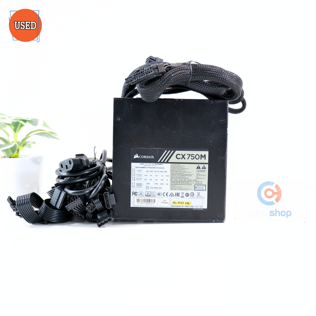 POWER SUPPLY (พาวเวอร์ซัพพลาย) CORSAIR CX750M 750W (80 PLUS BRONZE) P16713