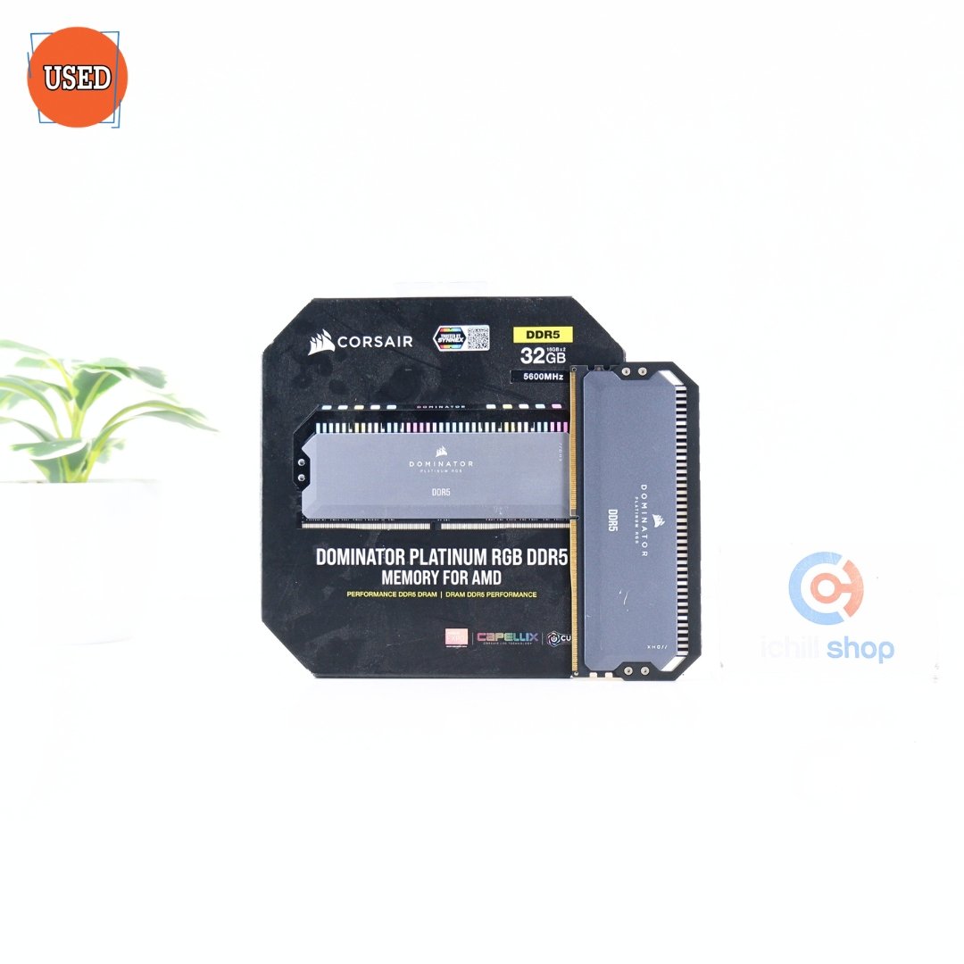 RAM (แรม) CORSAIR DOMINATOR PLATINUM RGB DDR5 16GB (16GBX1) 5600MHz (BLACK) P17338