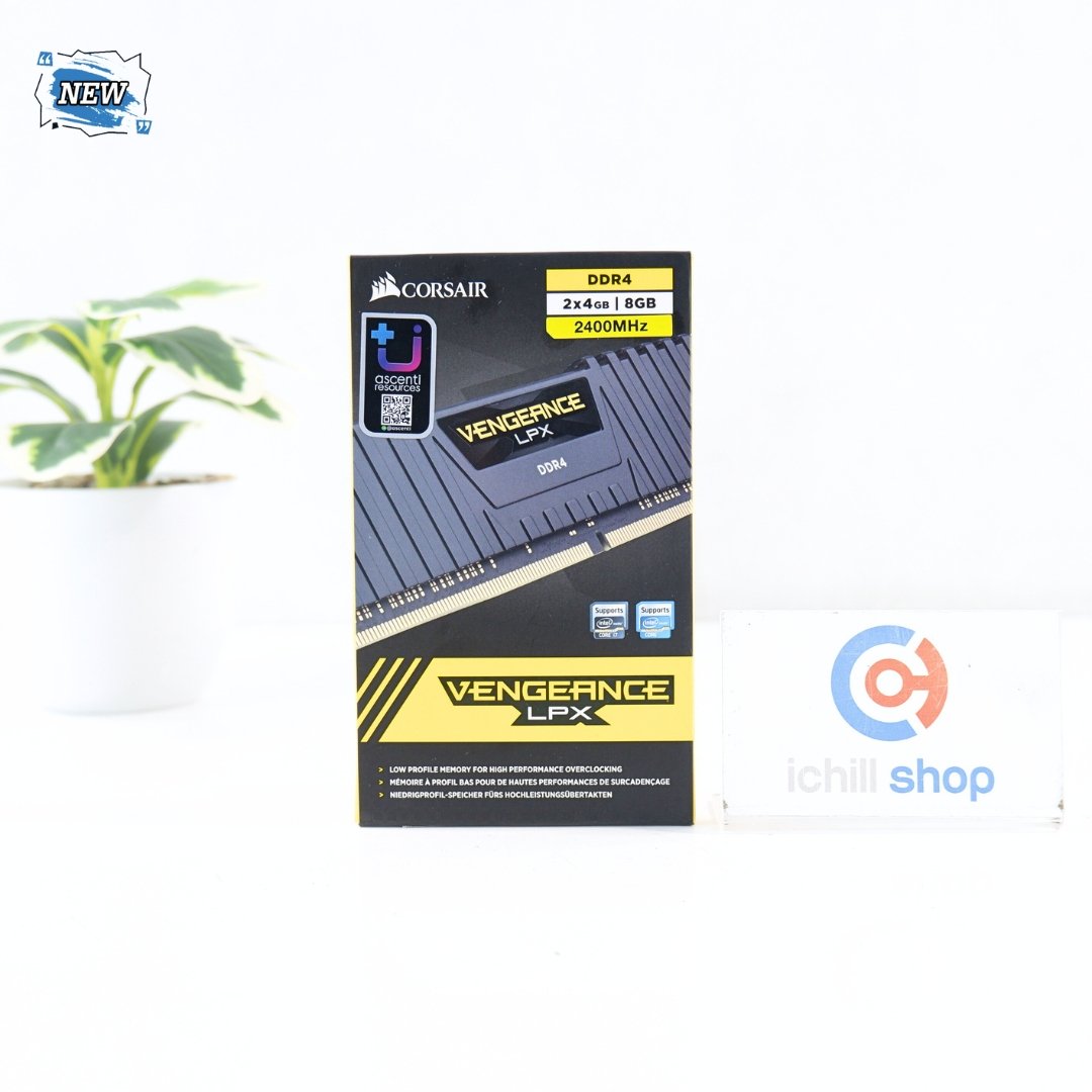 RAM (แรม) CORSAIR VENGEANCE LPX DDR4 8GB (4GBX2) 2400MHz (BLACK) (ของใหม่) P17131