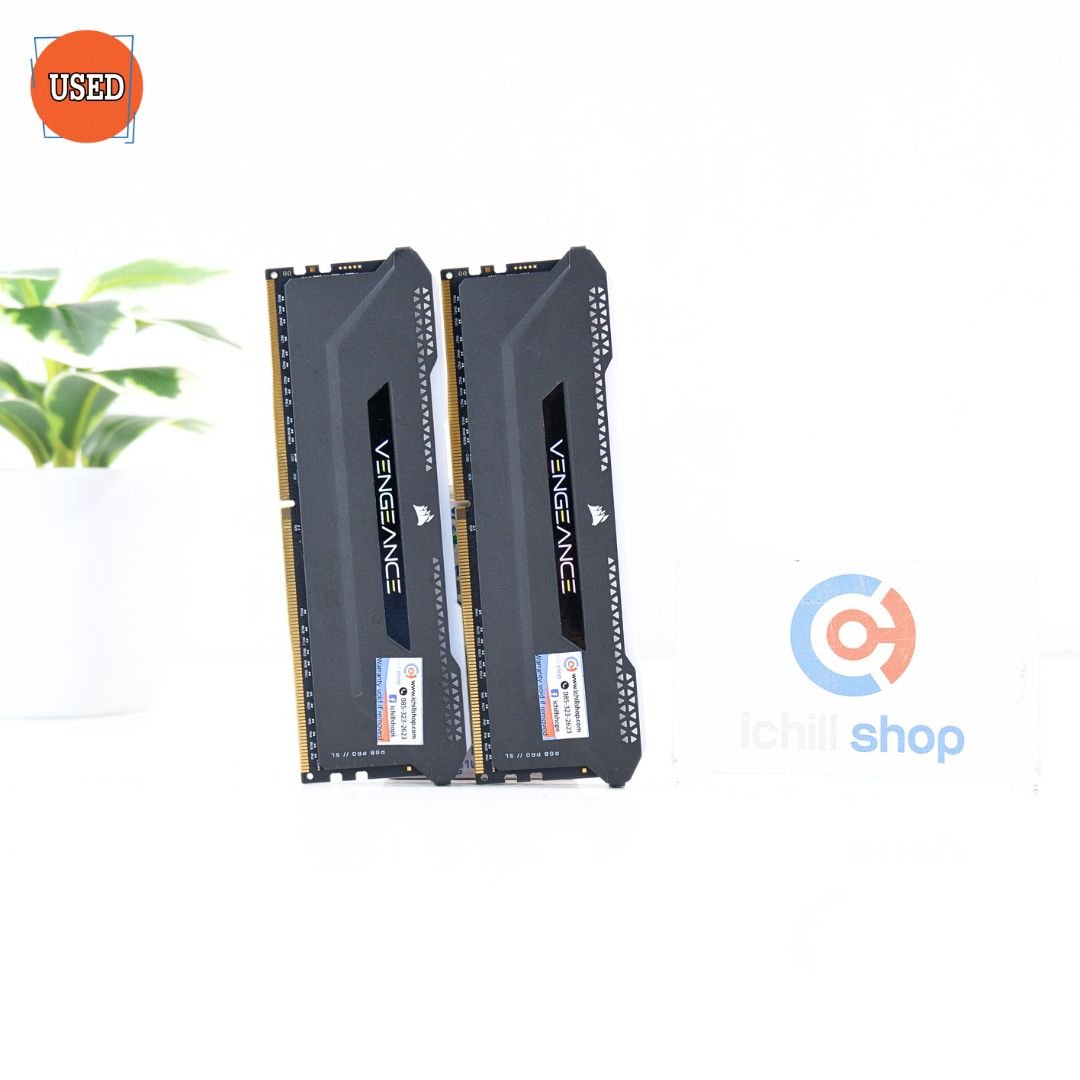 RAM (แรม) CORSAIR VENGEANCE PRO SL RGB DDR4 16GB (8X2) 3200GHz (BLACK) P14908