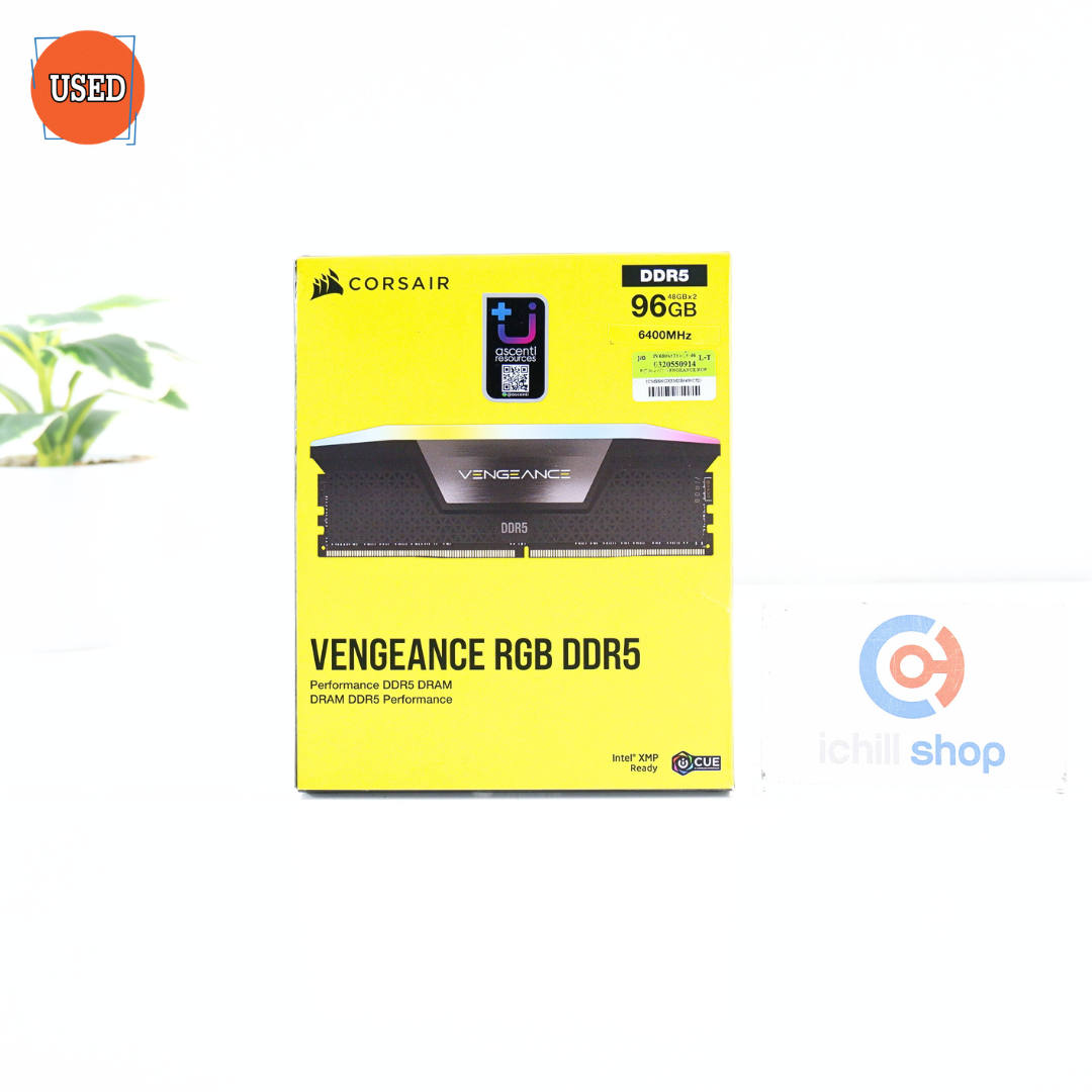 RAM (แรม) CORSAIR VENGEANCE RGB DDR5 96GB (48X2) 6400MHz P16365
