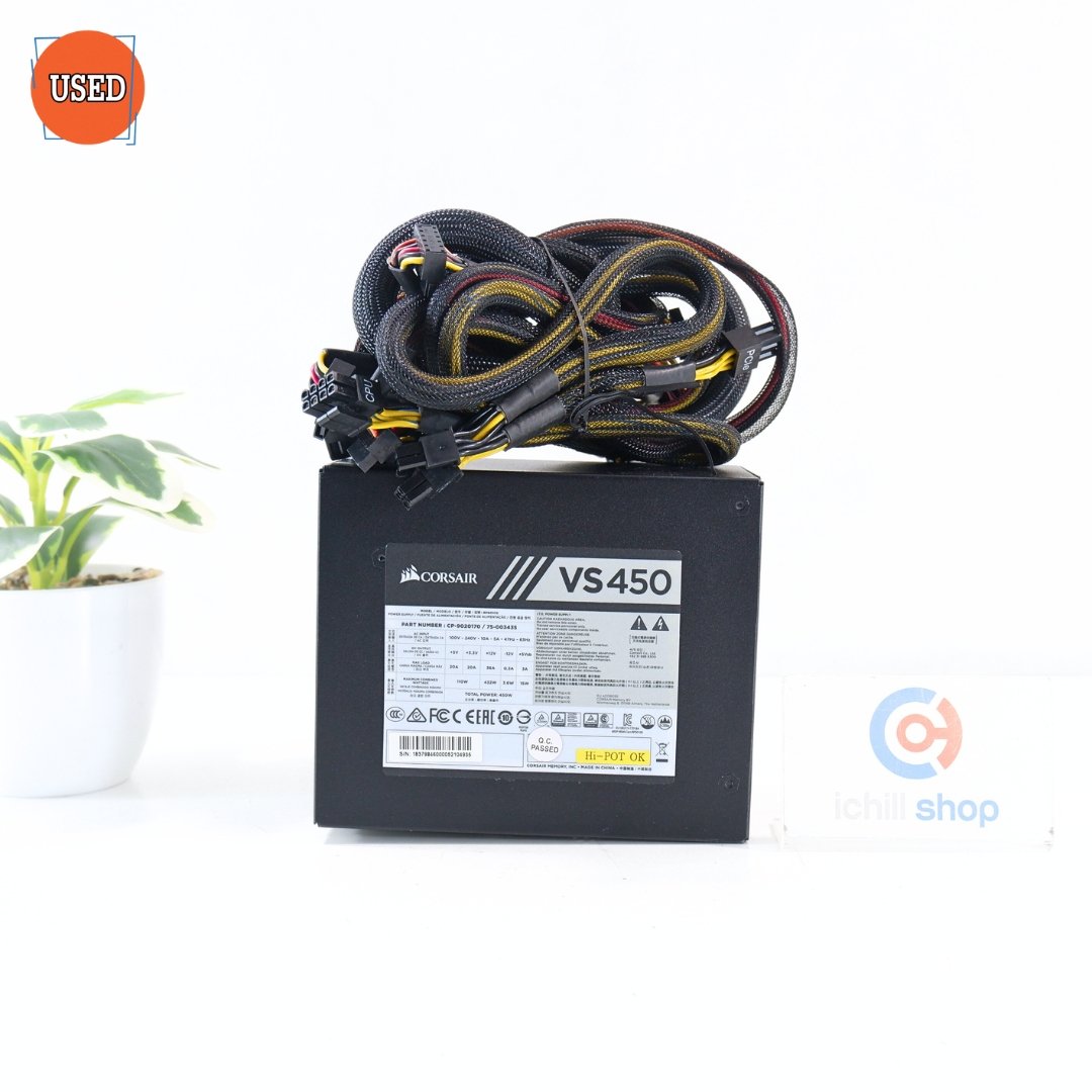POWER SUPPLY (พาวเวอร์ซัพพลาย) CORSAIR VS450 450W (80 PLUS WHITE) P17036