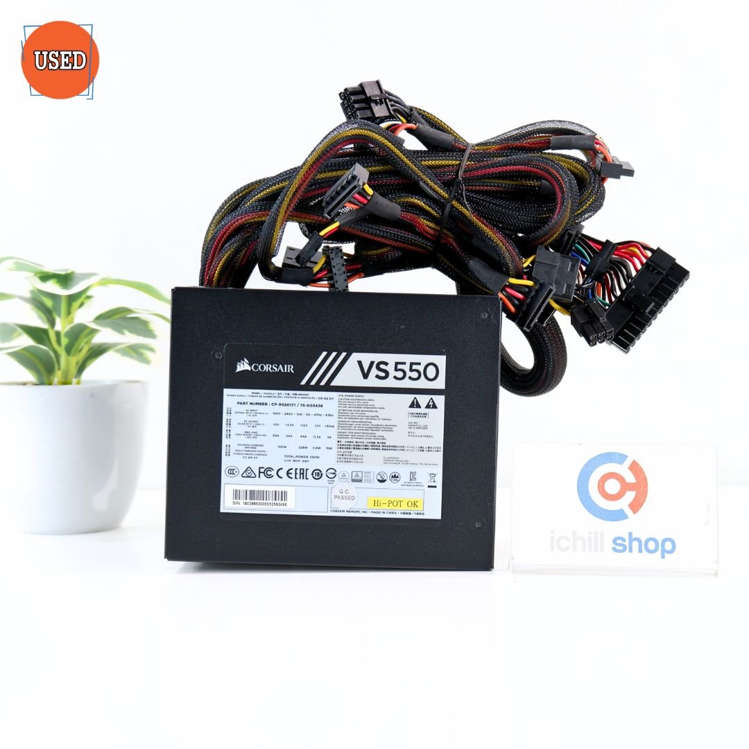 POWER SUPPLY (พาวเวอร์ซัพพลาย) CORSAIR VS550 550W (80 PLUS WHITE) P07967