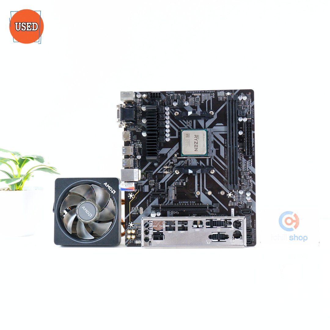 ชุดซีพียูพร้อมเมนบอร์ด CPU: AMD RYZEN 7 2700X + MB: GIGABYTE B450M S2H P17210