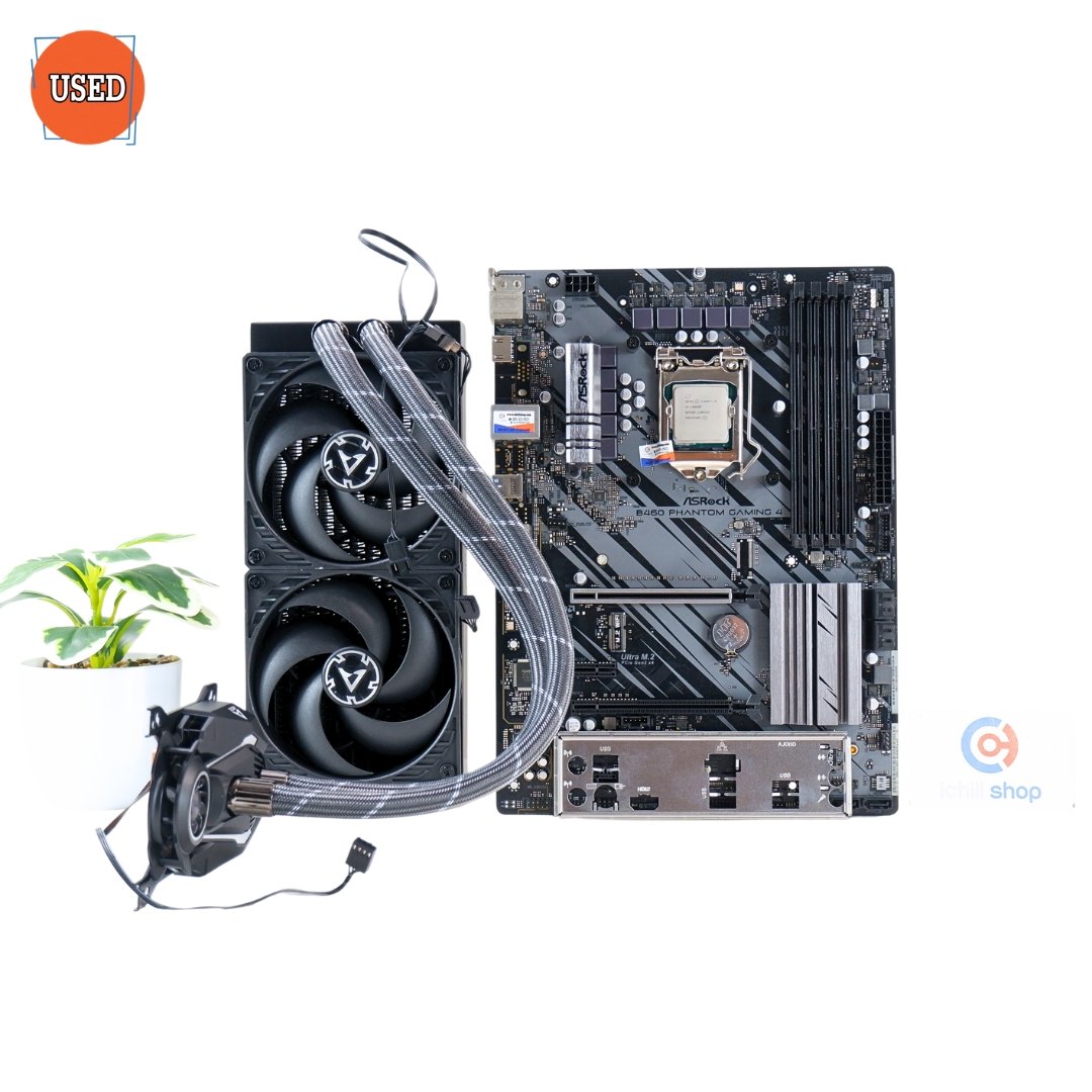 ชุดซีพียูเมนบอร์ดพร้อมชุดน้ำ CPU: I9-10900F+MB: ASROCK B460 PHANTOM GAMING 4+LC: ARCTIC LIQUID FREEZER II 240 P17089