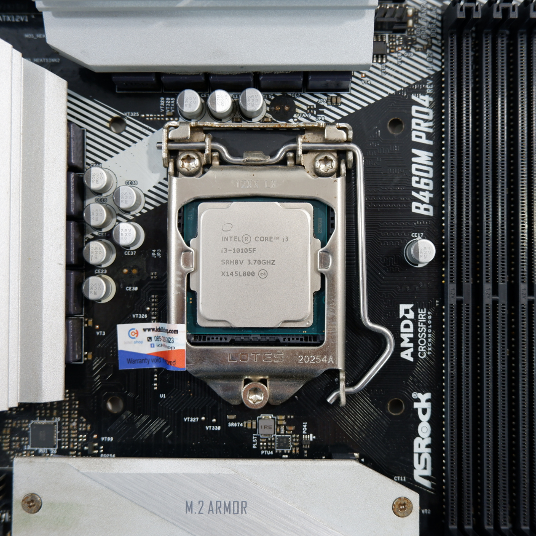 ชุดซีพียูพร้อมเมนบอร์ด CPU: INTEL CORE I3-10105F + MB: ASROCK B460M ...