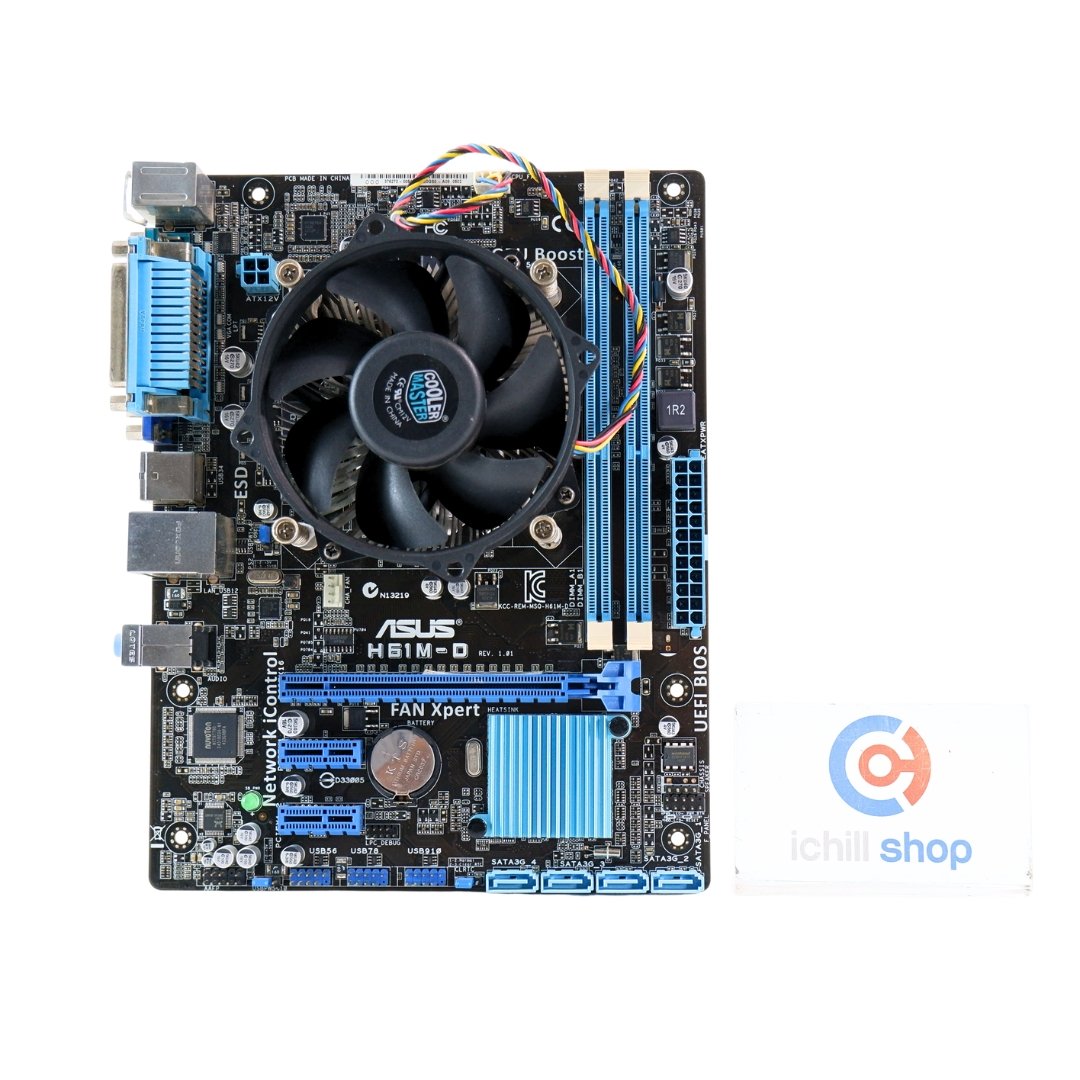 ชุดซีพียูพร้อมเมนบอร์ด CPU: INTEL CORE I3-3240 + MB: ASUS H61M-D P17385