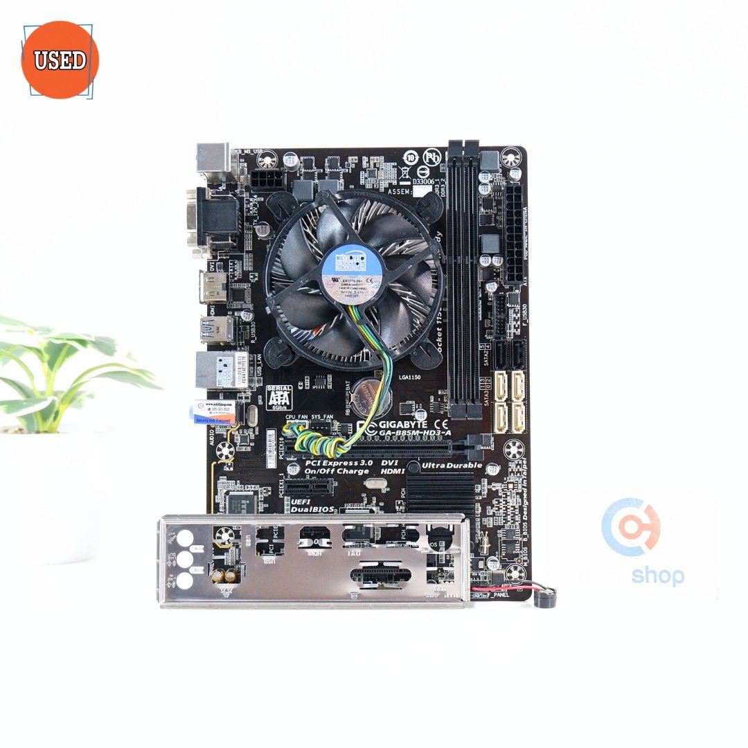 ชุดซีพียูพร้อมเมนบอร์ด CPU: INTEL CORE I3-4160 + MB: GIGABYTE GA-B85M-HD3-A P17320