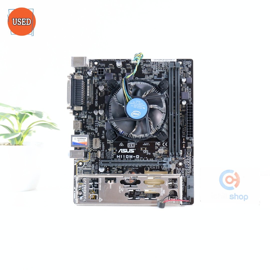ชุดซีพียูพร้อมเมนบอร์ด CPU: INTEL CORE I3-7100 + MB: ASUS H110M-D P17318