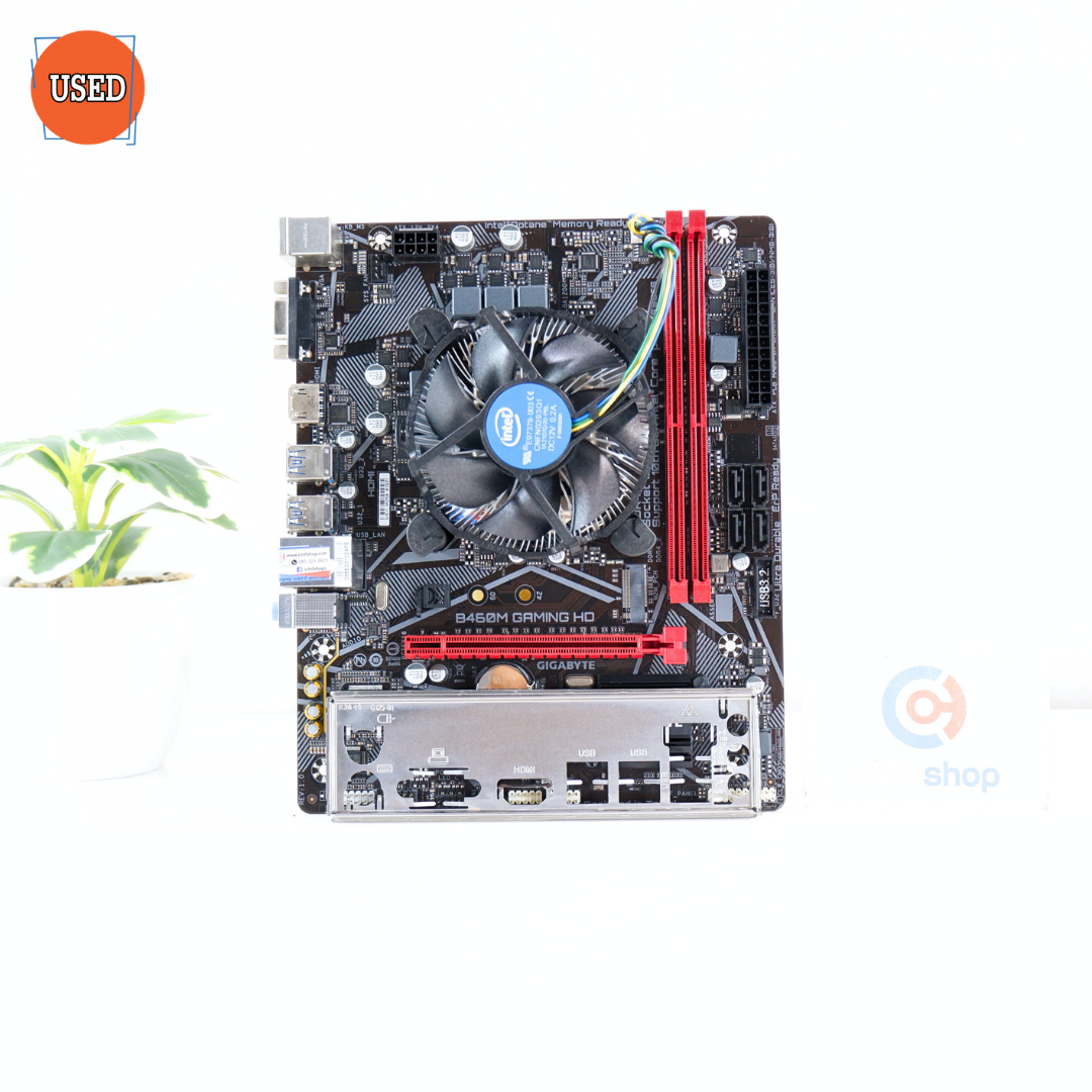 ชุดซีพียูพร้อมเมนบอร์ด CPU: INTEL CORE I5-10400F + MB: GIGABYTE B460M GAMING HD P16554