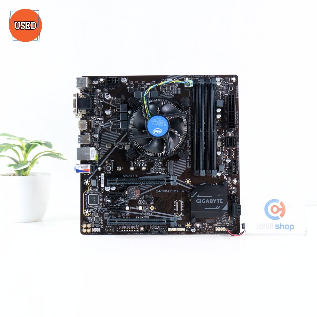 ชุดซีพียูพร้อมเมนบอร์ด CPU: INTEL CORE I5-10400 + MB: GIGABYTE B460M DS3H V2 P17247