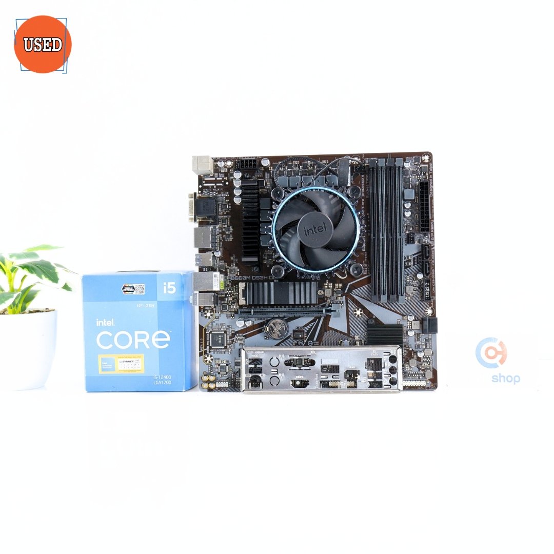 ชุดซีพียูพร้อมเมนบอร์ด CPU: INTEL CORE I5-12400 + MB: GIGABYTE B660M DS3H DDR4 P17820
