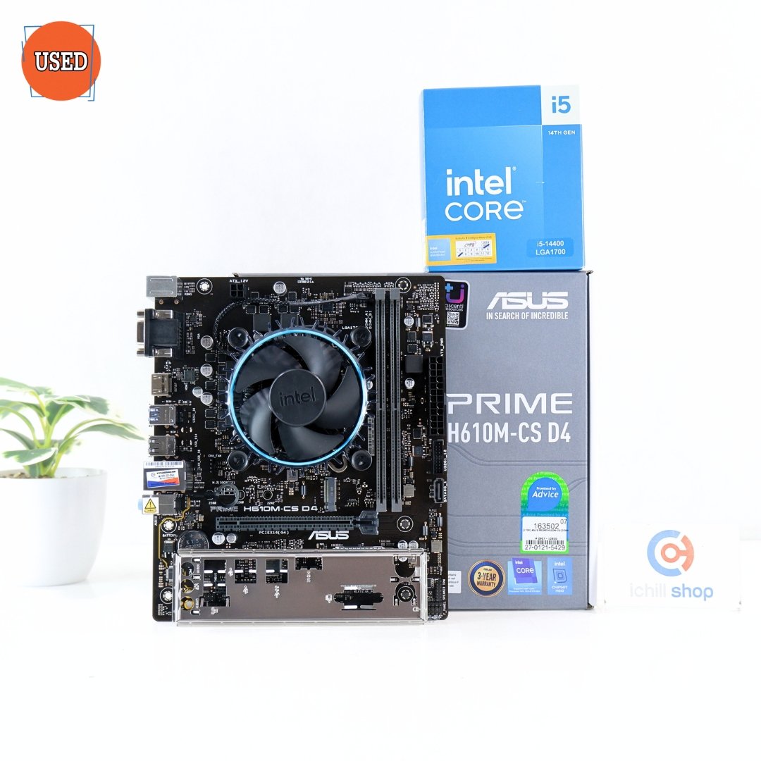 ชุดซีพียูพร้อมเมนบอร์ด CPU: INTEL CORE I5-14400 + MB: ASUS PRIME H610M-CS D4 P17128
