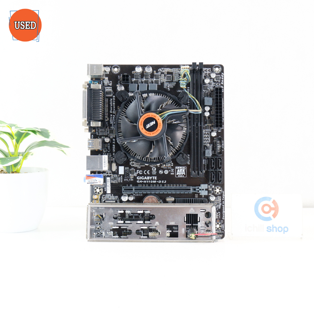 ชุดซีพียูพร้อมเมนบอร์ด CPU: INTEL CORE I5-6600 + MB: GIGABYTE GA-H110M-DS2 P16813